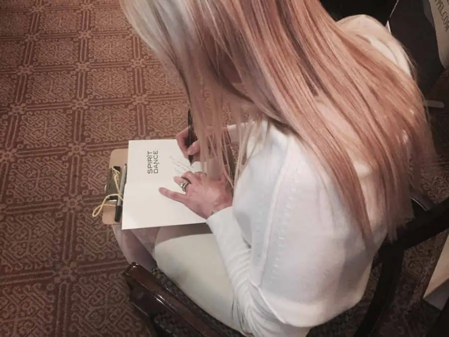 E.L Chappel signing books